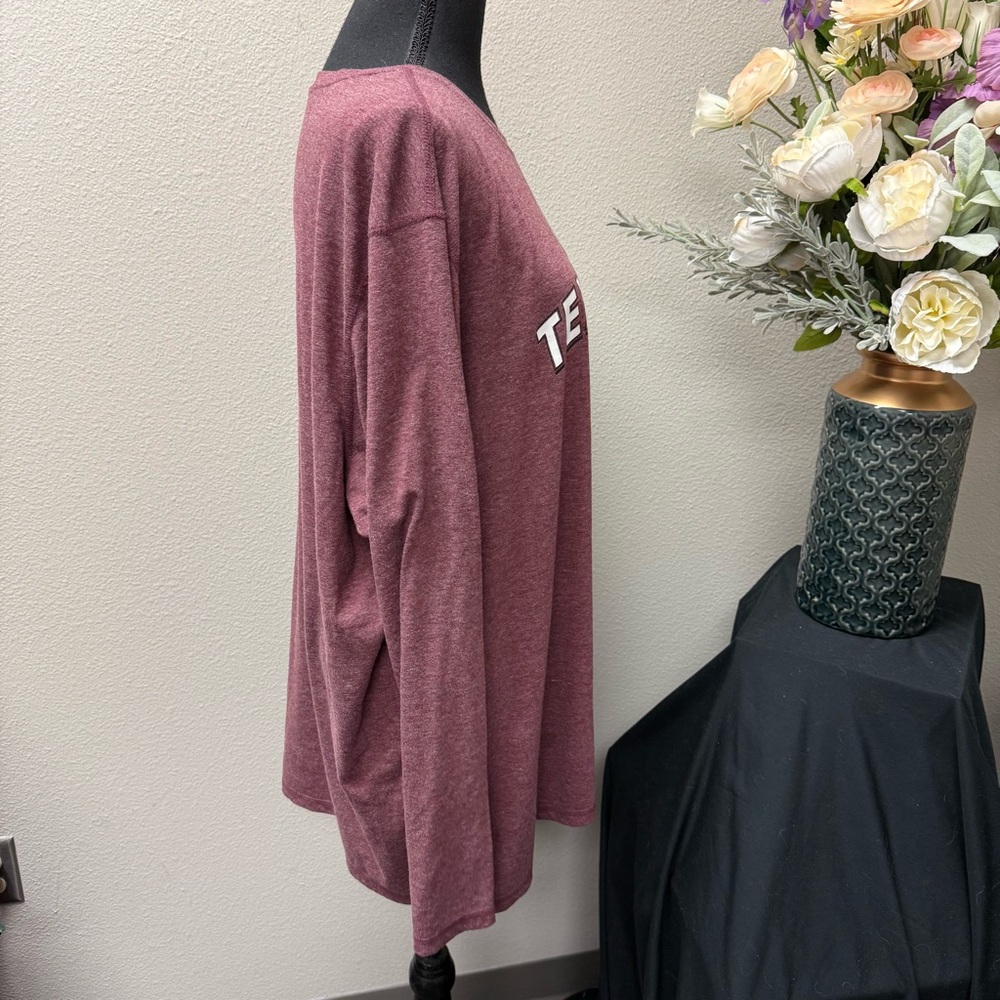 Champion Texas A&M Aggies Maroon Long Sleeve Tee 3XL Fan Spirit Top - Picture 4 of 7